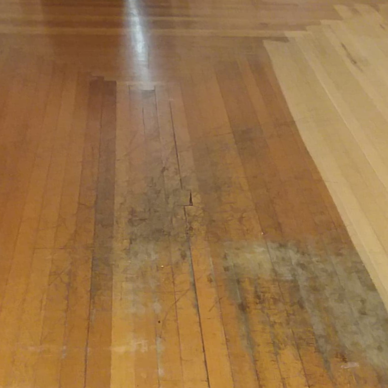 floor before refinishing