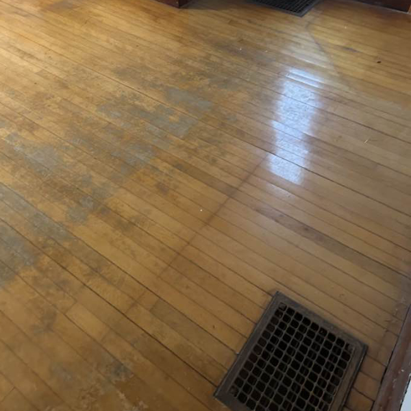 floor before refinishing